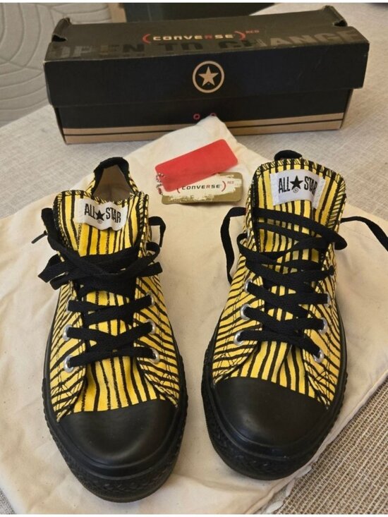 Rare 2008 Converse RED Campaign Chuck Taylor All Star Yellow Black Stripe main image 7